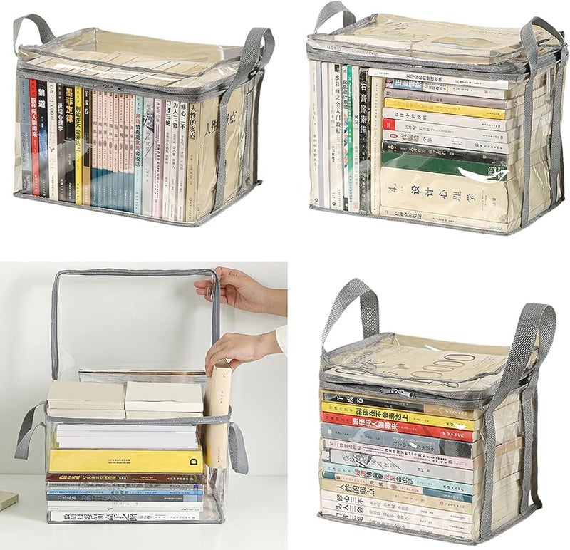 Large Clear Zippered Storage Bags Foldable Waterproof Clothes Toy Book Box For Home Dormitory - Image 2